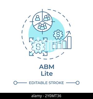 ABM lite soft blue concept icon Stock Vector