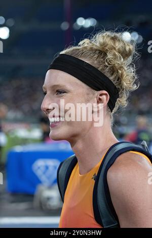 Sandi Morris (United States), pole vault women, Golden Gala Pietro Mennea Diamond League Athletics 2024, Rome, Italy Stock Photo