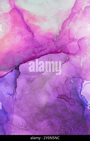 Abstract pastel painting with gentle swirls of pink and lavender colors on a soft background created in a tranquil art studio Stock Photo