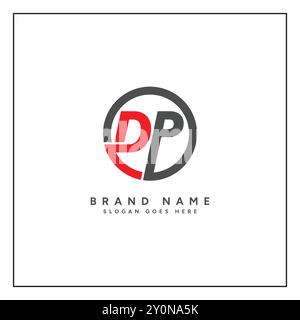 Vector Template for Initial Letter DP Logo - Elegant Monogram Logo for Alphabet D and P Stock Vector