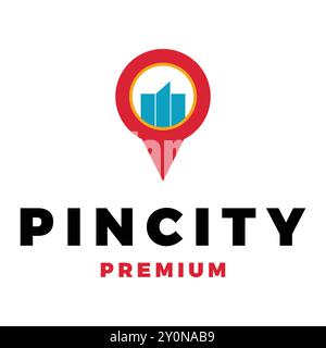 Pin City Icon Vector Logo Template Illustration Design Stock Vector