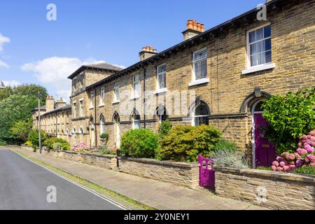 Saltaire UK - Sir Titus Salt built Houses on George Street in the Model Village of Saltaire Bradford West Yorkshire England UK GB Europe Stock Photo