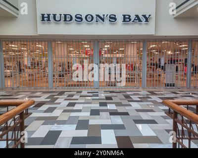 Toronto, ON, Canada – July 20, 2024: The logo and brand sign of Hudson's Bay Company. Stock Photo