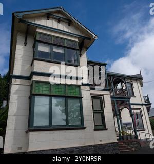 Exterior façade of a hotel in the town of Waratah, which was constructed to support a tin mine at Mount Bischoff, Tasmania, Australia Stock Photo