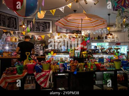 A local candy shop in Kent, Connecticut Stock Photo