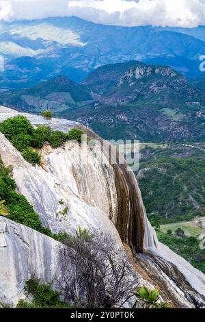 Hierve el agua, a natural wonder in Oaxaca, Mexico Stock Photo