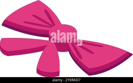 This pink bow tie is a classic fashion accessory Stock Vector