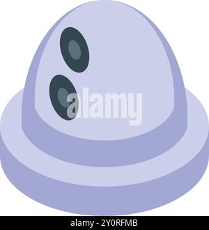 Modern security camera observing, providing safety and surveillance in a technological world Stock Vector
