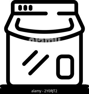 Washing machine showing modern cleaning technology with simple icon design Stock Vector