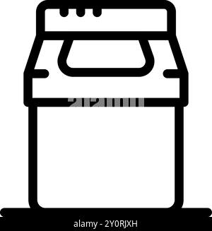 Black outline icon of a multifunction printer for office use, printing important documents Stock Vector