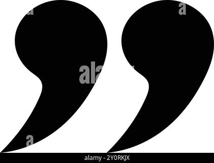 quotation mark icon illustration design Stock Vector