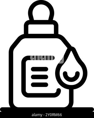 This icon represents a cosmetic product with moisturizing properties, suitable for beauty and skincare marketing materials Stock Vector