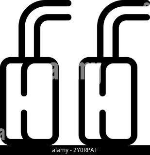 Simple vector icon set illustrating the dual sim card functionality found in mobile phones Stock Vector