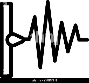 Seismograph is recording seismic waves caused by an earthquake Stock Vector