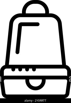 Simple vector, perfect for projects related to food, school, or everyday essentials, featuring a classic lunch bag design Stock Vector