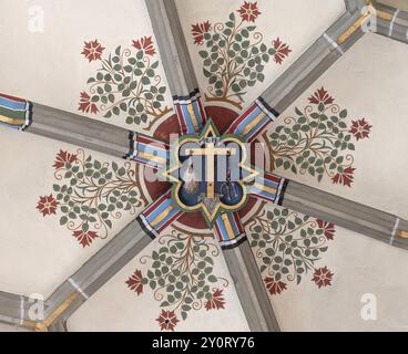 Cross of Jesus with the instruments of the scourge, keystone in the ...