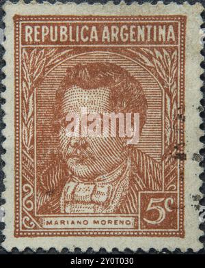 Mariano Moreno (1778, 1811) was an Argentine lawyer, journalist, and politician. He played a decisive role in the Primera Junta, the first national go Stock Photo