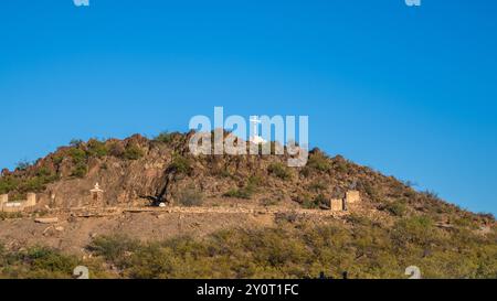 An overlooking view of nature in Tucson, Arizona Stock Photo