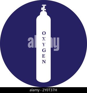 oxygen cylinder icon vector illustration symbol design Stock Vector