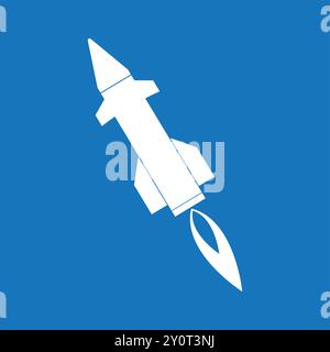 long-range missile icon vector illustration simple design Stock Vector