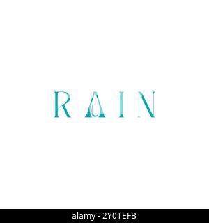Rain Logo Vector Design. Rain Water Icon Stock Vector