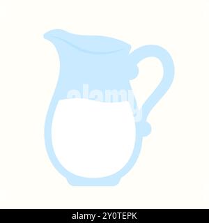 Pitcher With Milk Icon Stock Vector