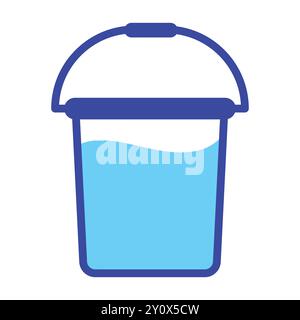 Water Bucket Icon Stock Vector