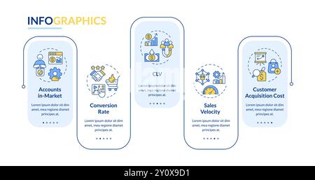 ABM efficiency metrics rectangle infographic vector Stock Vector