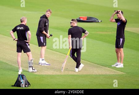 England coach Brendon McCullum and fast bowling mentor James Anderson ...