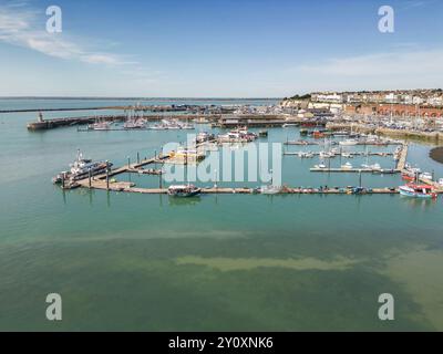 aerial view of Ramsgate harbour, Kent Stock Photo - Alamy