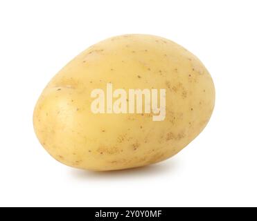 One fresh young potato isolated on white Stock Photo