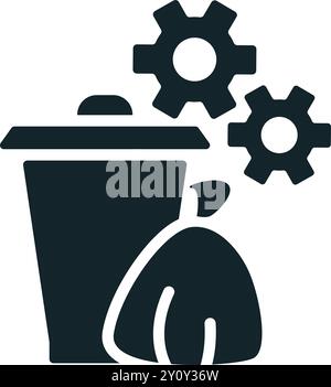 Smart waste management system optimizing waste collection using technology Stock Vector