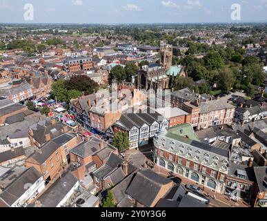 Town centre high street, Nantwich, Cheshire, England Stock Photo