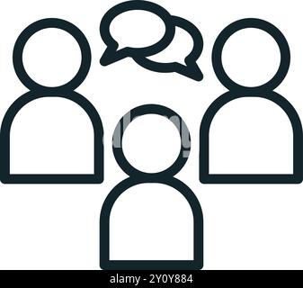 Group of people having a conversation exchanging ideas and opinions Stock Vector