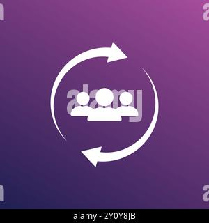 Customer service and care concept. Customer retention icon. Attract clients, customer support and service. Vector Stock Vector