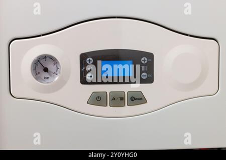 Modern Boiler Control Panel Display Stock Photo