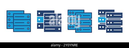 Database icon vector. database vector icon Stock Vector