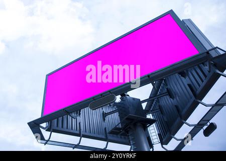 Outdoor Blank Billboard for Advertising under the Sky Stock Photo