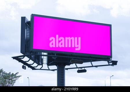 Outdoor Blank Billboard for Advertising under the Sky Stock Photo