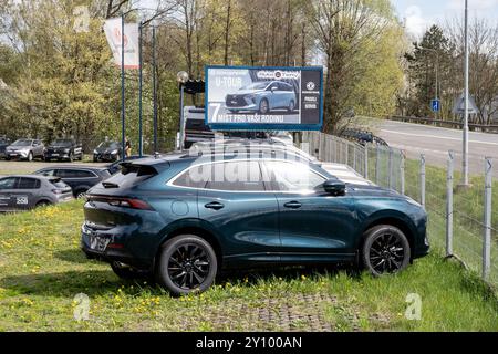 PROSTREDNI SUCHA, CZECH REPUBLIC - APRIL 5, 2024: Dongfeng Forthing T5 EVO crossover car presented at dealership Stock Photo