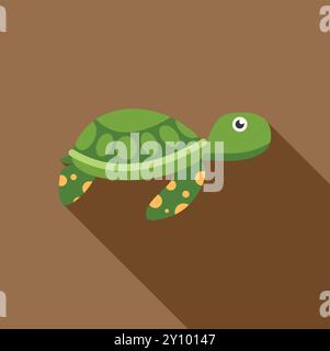 This vector illustration of a sea turtle swimming underwater is perfect for projects related to nature, wildlife, and the ocean Stock Vector