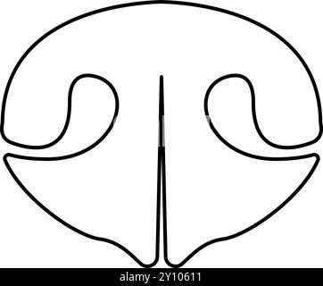 The dog's mouth puppy pet concept veterinary doggy contour outline line icon black color vector illustration image thin flat style simple Stock Vector