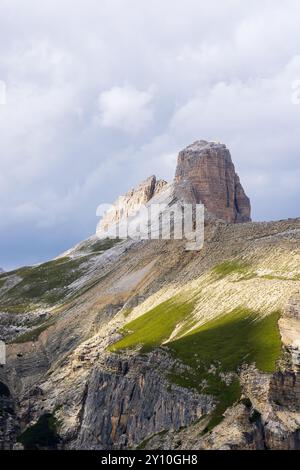 View from hiking near Tre Cime di Lavaredo - Italy Stock Photo