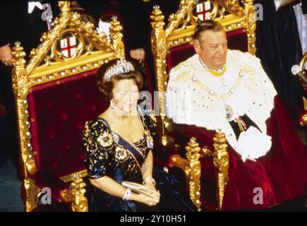 Anni '80 Londra Archivio Storico Olycom/LaPresse Beatrice dei Paesi Bassi (Baarn, 31 gennaio 1938) è stata regina dei Paesi Bassi dal 30 aprile 1980 al 30 aprile 2013, quando abdicò in favore del figlio Guglielmo Alessandro. Nella Foto: Beatrice dei Paesi Bassi in visita a Londra In the photo: Beatrice of the Netherlands visiting London Credit: LaPresse/Alamy Live News Stock Photo