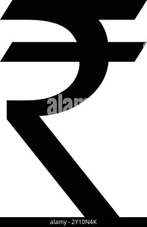 Rupee Symbol, Indian rupee icon Black, Indian rupee icon, Indian currency symbol, Indian Money icon Stock Vector