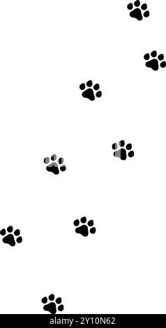 Paw walk print icon, pet walking foot print, dog foot print, animal walk foot sign Stock Vector