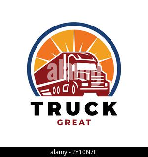 Truck Icon Logo Design Template Stock Vector