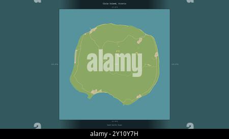 Fiji highlighted on a topographic, OSM standard style map Stock Photo ...