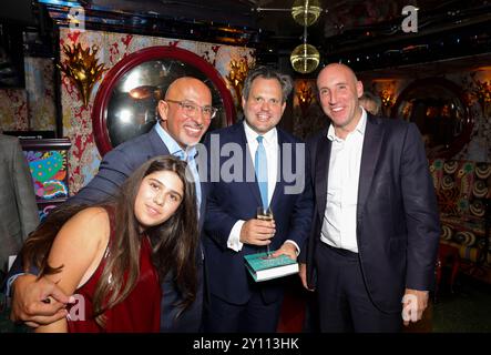 London, UK. 03rd Sep, 2024. Image © Licensed to Parsons Media. 03/09/2024. London, United Kingdom. Nadhim Zahawi Book Launch. Nadhim Zahawi attendÕs the launch of his new book, The Boy From Baghdad: My Journey from Waziriyah to Westminster. Picture by Credit: andrew parsons/Alamy Live News Stock Photo