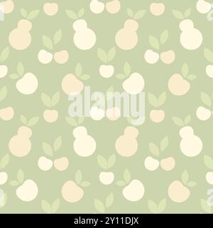 Seamless botanical pattern with fruits vector illustration Stock Vector